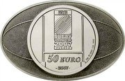 France 50 Euro Rugby World Cup in France 2007 Proof KM# 1487 IRB TM RUGBY WORLD CUP 2007 FRANCE 50 EURO 2007 TM © RWC LTD. 1986 coin reverse France 50 Euro Rugby World Cup in France 2007 Proof KM# 1487 IRB TM RUGBY WORLD CUP 2007 FRANCE 50 EURO 2007 TM © RWC LTD. 1986 coin reverse
