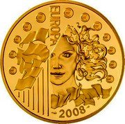 France 50 Euro French Presidency of European Union 2008 Proof KM# 1530 € EUROPA 2008 coin reverse