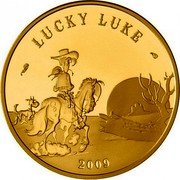 France 50 Euro Lucky Luke 2009 P Proof KM# 1630 LUCKY LUKE 2009 coin reverse France 50 Euro Lucky Luke 2009 P Proof KM# 1630 LUCKY LUKE 2009 coin reverse