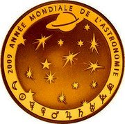 France 50 Euro International year of astronomy 2009 P Proof KM# 1623 2009 ANNÉE MONDIALE DE L'ASTRONOMIE coin reverse France 50 Euro International year of astronomy 2009 P Proof KM# 1623 2009 ANNÉE MONDIALE DE L'ASTRONOMIE coin reverse