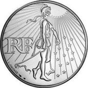 France 50 Euro The Sower 2010 KM# 1644 RF 2 0 1 0 J. JIMENEZ coin obverse France 50 Euro The Sower 2010 KM# 1644 RF 2 0 1 0 J. JIMENEZ coin obverse