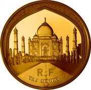 France 50 Euro Taj Mahal 2010 Proof KM# 1699 RF TAJ MAHAL coin obverse France 50 Euro Taj Mahal 2010 Proof KM# 1699 RF TAJ MAHAL coin obverse