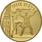 France 50 Euro XXX Olympic Games in London. Handball 2010 Proof KM# 1719 JEUX D’ÉTÉ coin reverse France 50 Euro XXX Olympic Games in London. Handball 2010 Proof KM# 1719 JEUX D’ÉTÉ coin reverse