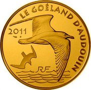 France 50 Euro 50th Anniversary of the World Wildlife Fund. Audouin’s Gull 2011 Proof KM# 1807 LE GOÉLAND D'AUDOUIN 2011 RF coin obverse France 50 Euro 50th Anniversary of the World Wildlife Fund. Audouin’s Gull 2011 Proof KM# 1807 LE GOÉLAND D'AUDOUIN 2011 RF coin obverse