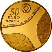 France 50 Euro Palace of Versailles 2011 Proof KM# 1811 50 EURO 2011 PATRIMOINE MONDIAL DE L'UNESCO coin reverse France 50 Euro Palace of Versailles 2011 Proof KM# 1811 50 EURO 2011 PATRIMOINE MONDIAL DE L'UNESCO coin reverse
