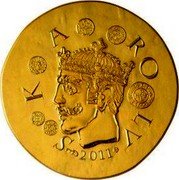 France 50 Euro Charles II 2011 Proof KM# 1805 K A RO LV S 2011 coin reverse France 50 Euro Charles II 2011 Proof KM# 1805 K A RO LV S 2011 coin reverse