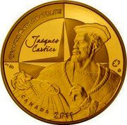 France 50 Euro Jacques Cartier 2011 Proof KM# 1796 GRANDS EXPLORATEURS JACQUES CARTIER CANADA 2011 coin reverse France 50 Euro Jacques Cartier 2011 Proof KM# 1796 GRANDS EXPLORATEURS JACQUES CARTIER CANADA 2011 coin reverse
