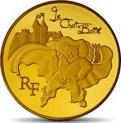 France 50 Euro Puss In Boots 2012 (a) Proof KM# 1861 LE CHAT BOTTÉ RF coin obverse France 50 Euro Puss In Boots 2012 (a) Proof KM# 1861 LE CHAT BOTTÉ RF coin obverse