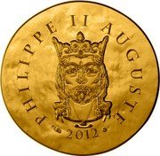 France 50 Euro Philippe II Auguste 2012 (a) Proof KM# 1858 PHILIPPE II AUGUSTE 2012 coin reverse France 50 Euro Philippe II Auguste 2012 (a) Proof KM# 1858 PHILIPPE II AUGUSTE 2012 coin reverse