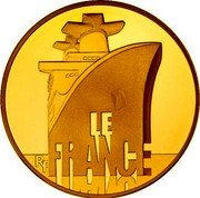 France 50 Euro Le France Flagship 2012 (a) Proof KM# 1849 LE FRANCE RF coin obverse France 50 Euro Le France Flagship 2012 (a) Proof KM# 1849 LE FRANCE RF coin obverse
