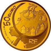 France 50 Euro Asterix and Obelix 2013 Proof KM# 1773 50 EURO 50 AV JC - 2013 AP JC RF coin obverse France 50 Euro Asterix and Obelix 2013 Proof KM# 1773 50 EURO 50 AV JC - 2013 AP JC RF coin obverse