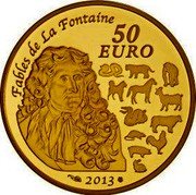 France 50 Euro Year of the Snake 2013 Proof KM# 1767 FABLES DE LA FONTAINE 50 EURO 2013 coin reverse France 50 Euro Year of the Snake 2013 Proof KM# 1767 FABLES DE LA FONTAINE 50 EURO 2013 coin reverse