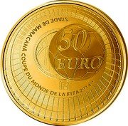 France 50 Euro World Cup in Brazil 2014 Proof KM# 2169 50 EURO RF STADE DE MARACANA COUPE DU MONDE DE LA FIFA 2014 TM coin obverse France 50 Euro World Cup in Brazil 2014 Proof KM# 2169 50 EURO RF STADE DE MARACANA COUPE DU MONDE DE LA FIFA 2014 TM coin obverse