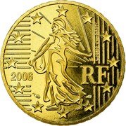 France 50 Euro Cent The Sower 2006 In sets only KM# 1287 2006 RF L. JORIO D'AP. O. ROTY coin obverse France 50 Euro Cent The Sower 2006 In sets only KM# 1287 2006 RF L. JORIO D'AP. O. ROTY coin obverse
