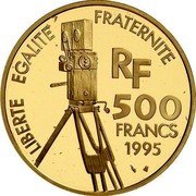 France 500 Francs Greta Garbo 1995 Proof KM# 1094 LIBERTE EGALITE FRATERNITE RF 500 FRANCS 1995 coin obverse France 500 Francs Greta Garbo 1995 Proof KM# 1094 LIBERTE EGALITE FRATERNITE RF 500 FRANCS 1995 coin obverse