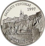 France 500 Francs-75 Euro Luxembourg. Wenceslas Wall 1997 Proof KM# 1192a ENCEINTE WENCESLAS 1997 LUXEMBOURG coin reverse