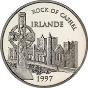 France 500 Francs-75 Euro Ireland. Rock of Cashel 1997 Proof KM# 1190a ROCK OF CASHEL IRLANDE 1997 coin reverse