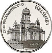 France 500 Francs-75 Euro St. Nicholas Cathedral. Helsinki 1997 Proof KM# 1177a CATHEDRALE SAINT-NICOLAS HELSINKI 1997 coin reverse France 500 Francs-75 Euro St. Nicholas Cathedral. Helsinki 1997 Proof KM# 1177a CATHEDRALE SAINT-NICOLAS HELSINKI 1997 coin reverse