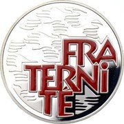 France 6.55957 Francs Mottos. Fraternity 2001 Proof KM# 1276 FRA TERNI TÉ coin reverse