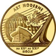 France 655.957 Francs European Art Styles. Modern 2000 Proof KM# 1253 ART MODERNE DU XXE AU XXIE SIECLE coin reverse France 655.957 Francs European Art Styles. Modern 2000 Proof KM# 1253 ART MODERNE DU XXE AU XXIE SIECLE coin reverse