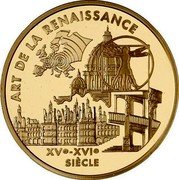 France 655.957 Francs European Art Styles. Renaissance 2000 Proof KM# 1250 ART DE LA RENAISSANCE XVE - XVIE SIECLE coin reverse