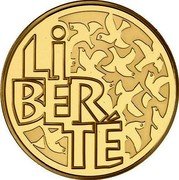 France 655.957 Francs Liberte 2001 Proof KM# 1281 LI BER TE coin reverse