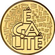 France 655.957 Francs Egalite 2001 Proof KM# 1280 E GA LITE coin reverse