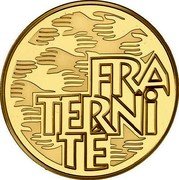 France 655.957 Francs Fraternite 2001 Proof KM# 1279 FRA TERNI TE coin reverse