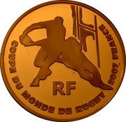 France 20 Euro Rugby World Cup in France 2007 Proof KM# 1486 RF COUPE DU MONDE DE RUGBY 2007 TM FRANCE coin obverse