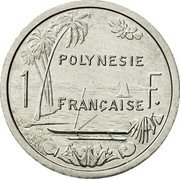 France Franc French Polynesia 1986 (a) KM# 11 POLYNESIE FRANÇAISE 1 F. coin reverse France Franc French Polynesia 1986 (a) KM# 11 POLYNESIE FRANÇAISE 1 F. coin reverse