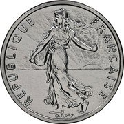 France 1/2 Franc KM# P902 Modern Republic REPUBLIQUE FRANÇAISE O. ROTY coin obverse France 1/2 Franc KM# P902 Modern Republic REPUBLIQUE FRANÇAISE O. ROTY coin obverse