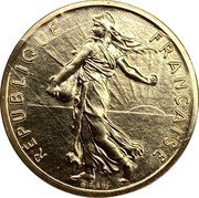 France 1/2 Franc (Piedfort) REPUBLIQUE FRANÇAISE O. ROTY coin obverse France 1/2 Franc (Piedfort) REPUBLIQUE FRANÇAISE O. ROTY coin obverse