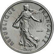 France 1/2 Franc The Sower. Piedfort 1990 KM# P1017 O. ROTY PIEDFORT REPUBLIQUE FRANÇAISE coin obverse