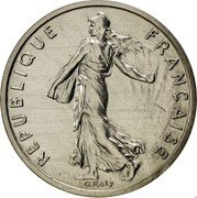France 1/2 Franc Piedfort 1985 REPUBLIQUE FRANÇAISE O. ROTY coin obverse