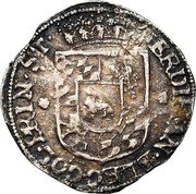 Belgium 1/2 Real Ferdinand of Bavaria ND (1612-1614)  FERDINAN ELEC COL PRIN ST coin obverse Belgium 1/2 Real Ferdinand of Bavaria ND (1612-1614)  FERDINAN ELEC COL PRIN ST coin obverse