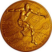 France 1/4 Euro FIFA Women World Cup. Africa 2019  KM# 2555 RF COUPE DU MONDE FÉMININE DE LA FIFA FRANCE 2019TM coin obverse