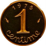 France 1 Centime (Grain Sprig. Different Piedforts) 1975 1 CENTIME coin reverse France 1 Centime (Grain Sprig. Different Piedforts) 1975 1 CENTIME coin reverse