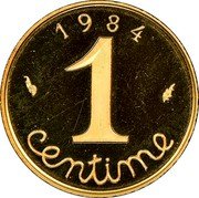 France 1 Centime KM# P799 Modern Republic 1984 1 CENTIME coin reverse France 1 Centime KM# P799 Modern Republic 1984 1 CENTIME coin reverse