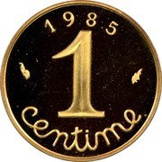 France 1 Centime KM# P930 Modern Republic 1985 1 CENTIME coin reverse France 1 Centime KM# P930 Modern Republic 1985 1 CENTIME coin reverse