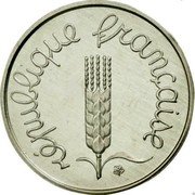 France 1 Centime Piedfort 1980 KM# P654 1980 1 CENTIME coin reverse