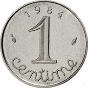 France 1 Centime (Piedfort) KM# P797 1984 1 CENTIME coin reverse