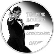 Tuvalu 1 Dollar (Charles III James Bond Legacy) THE LIVING DAYLIGHTS TM LICENSE TO KILL TM 007 TM coin reverse Tuvalu 1 Dollar (Charles III James Bond Legacy) THE LIVING DAYLIGHTS TM LICENSE TO KILL TM 007 TM coin reverse