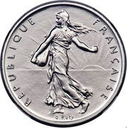 France 1 Franc (O. Roty - Piedfort) KM# P702 REPUBLIQUE FRANÇAISE O.ROTY coin obverse France 1 Franc (O. Roty - Piedfort) KM# P702 REPUBLIQUE FRANÇAISE O.ROTY coin obverse