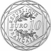 France 10 Euro 30 Years of the Fall of the Berlin Wall 2019  KM# 2776 RÉPUBLIQUE FRANÇAISE 10 EURO coin obverse