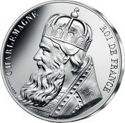 France 10 Euro Coin of History. Charlemagne 2019  KM# 2759 CHARLEMAGNE ROI DE FRANCE CACUS 1839 coin reverse