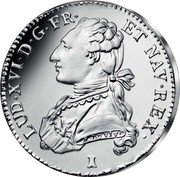 France 10 Euro Coin of History. Louis XVI D'or 2019  KM# 2766 LUD XVI D G FR ET NAV REX DUVIV coin reverse