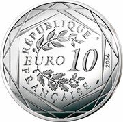 France 10 Euro Equality. Autumn 2014  RÉPUBLIQUE FRANÇAISE EURO 10 2014 coin obverse France 10 Euro Equality. Autumn 2014  RÉPUBLIQUE FRANÇAISE EURO 10 2014 coin obverse