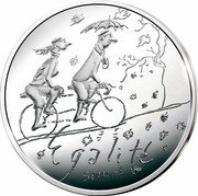 France 10 Euro Equality. Autumn 2014  ÉGALITÉ SEMPÉ coin reverse France 10 Euro Equality. Autumn 2014  ÉGALITÉ SEMPÉ coin reverse