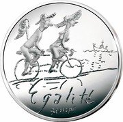 France 10 Euro Equality. Summer 2014  ÉGALITÉ SEMPÉ coin reverse France 10 Euro Equality. Summer 2014  ÉGALITÉ SEMPÉ coin reverse