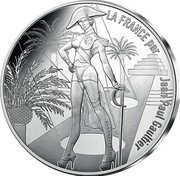 France 10 Euro France by Jean Paul Gaultier. Corsica 2017  KM# 2391 LA FRANCE PAR JEAN-PAUL GAULTIER coin reverse
